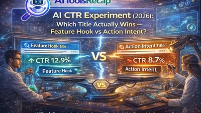 AI CTR Experiment (2026): Which Title Actually Wins — Feature Hook vs Action Intent?
