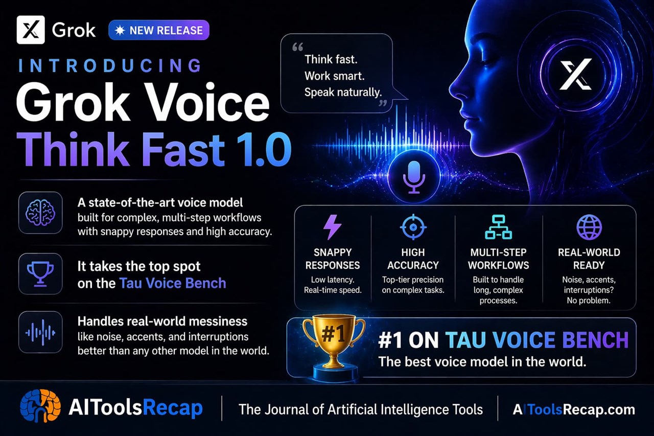 xAI's Grok Voice Think Fast 1.0 Is #1 on Tau Voice Bench — And It Costs $0.05 Per Minute